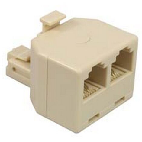 5PZ ADATTATORE DA SPINA MODULARE 6/4 A 2 PRESE MODULARI 6/4