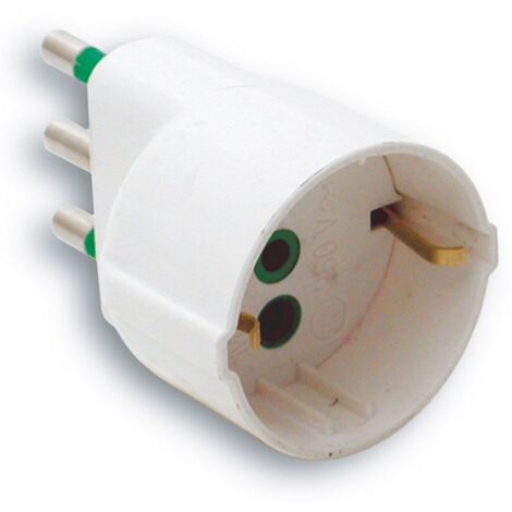 5PZ ADATTATORE SEMPLICE 2P+T spina 16A/ presa schuko