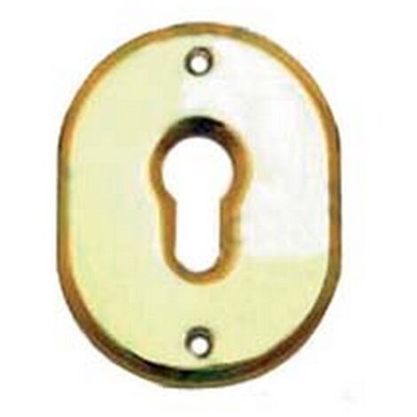5PZ BOCCHETTE OVALI IN OTTONE LUCIDO PER CILINDRI SAGOMATI - mm.70x90h. spessore mm.4