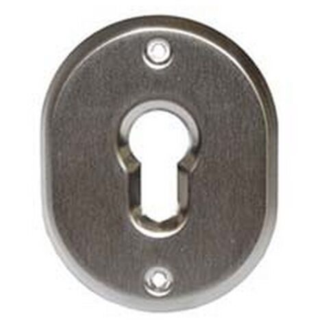 5PZ BOCCHETTE OVALI OTTONE CROMO SATINATO CILINDRI SAGOMATI mm70x90h