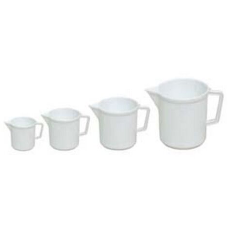 5PZ CARAFFE GRADUATE CON BECCO IN PLASTICA - lt.3