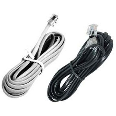 5PZ CAVO LINEARE TELEFONICO PLUG 6/4 - mt.2 colore bianco 21280
