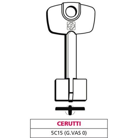 5PZ CHIAVE A DOPPIA MAPPA 5C15 (G. VAS 0) CERUTTI