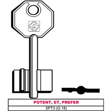 5PZ CHIAVE A DOPPIA MAPPA 5PT3 (G.VAS 5) POTENT, ET, PREFER