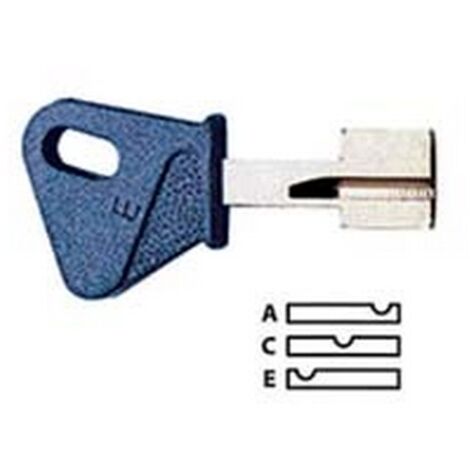 5PZ CHIAVI ORIGINALI MOTTURA A POMPA 92105 - gambo tipo A, (92105ABLUC)