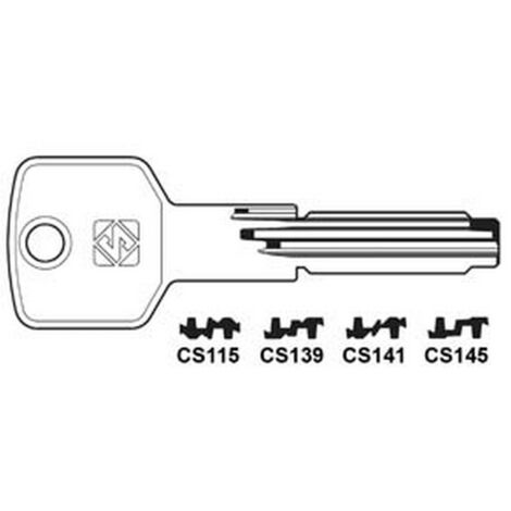 5PZ CHIAVI PUNZONATE PER CILINDRI CISA 6+7 SPINE - CS145