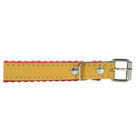 5PZ COLLARE PER CANI CUOIO FODERATO - cm.37x1,6