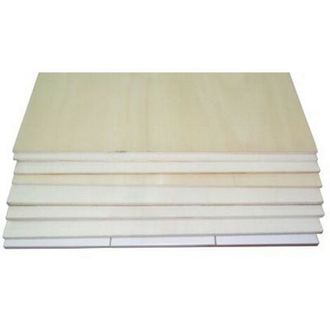 Onlywood Compensato Pioppo spessore 5 mm - Conf 5 Pezzi - 1250 x 300 mm