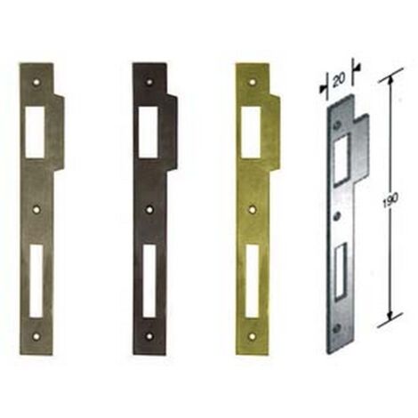 5PZ CONTROPIASTRA PER SERRATURA A BUSSOLA BORDO QUADRO - acciaio bronzato