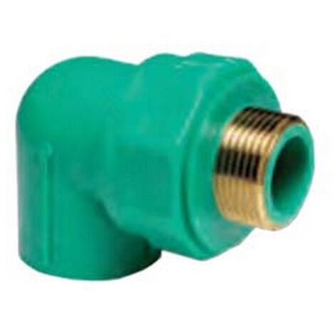 5PZ CURVA 90° FILETTATA MASCHIO IN PPR PN25 - M ø mm.25x3/4"