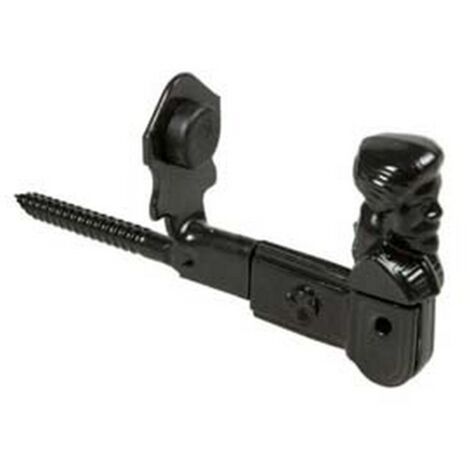 5PZ FERMAPERSIANE AD OMINO CON VITE E FERMO - mm.140x60h. verniciato nero