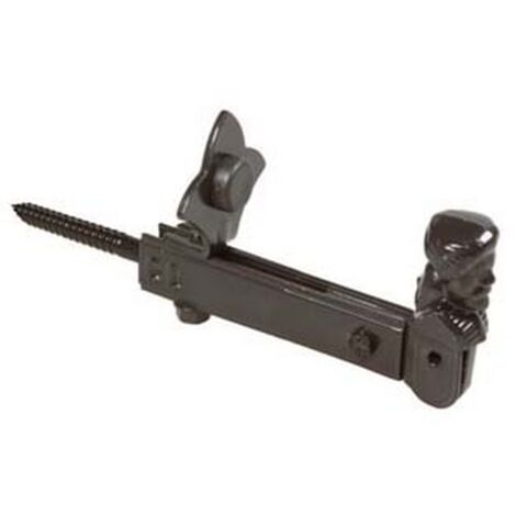 5PZ FERMAPERSIANE AD OMINO VITE FERMO REGOLABILE mm180x65h. verniciato nero