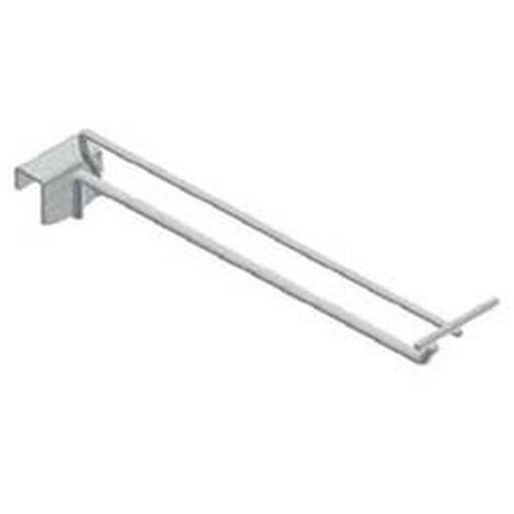 5PZ GANCIO IN FILO CROMATO PER BARRE UNIVERSALI CON PORTAPREZZI - ø mm.10x500 l