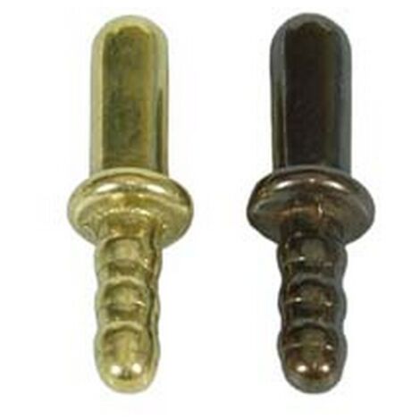 5PZ INCONTRO A TERRA PER PINZA FERMAPORTA - ø mm.8x45h. in ottone bronzato