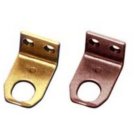 5PZ INCONTRO AD ANGOLO PER CRICCHETTO SOPRALUCE - mm.24x44x22h. ottone bronzato