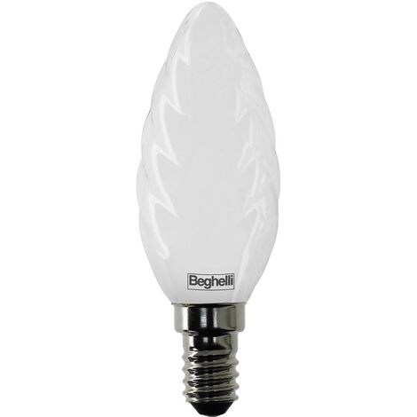 5PZ LAMPADA LED TORTIGLIONE TUTTOVETRO E14 4W 4000K naturale 470 lm mm35x97h