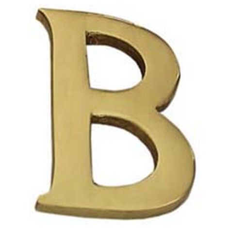 5PZ LETTERA ALFABETO "B" IN OTTONE LUCIDO