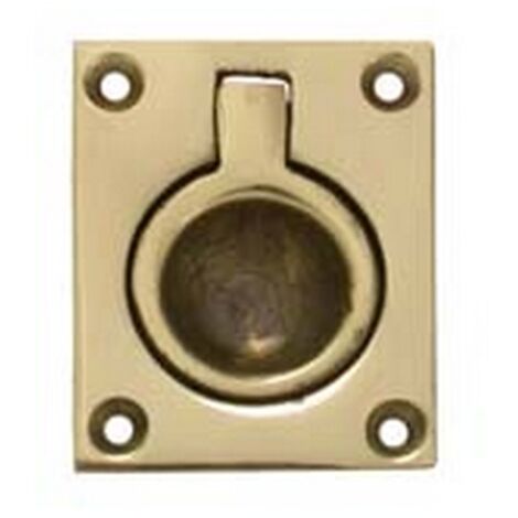 5PZ MANIGLIE MOBILI QUADRE TIPO MARINA INCASSO ANELLO OTTONE