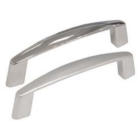 5PZ MANIGLIE PER MOBILI FISSE MOD.UN17-18 IN ZAMA - INTERFORI MM.128 CROMO OPACO