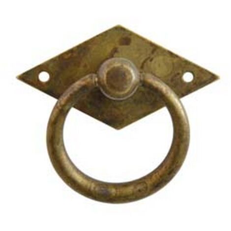 5PZ MANIGLIE PER MOBILI SNODATE MOD.12230 IN OTTONE ANTICATO - MM.50X44