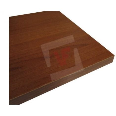 5PZ MENSOLA MURALE SQUADRATA Col. Noce cm. 90x40x1,8