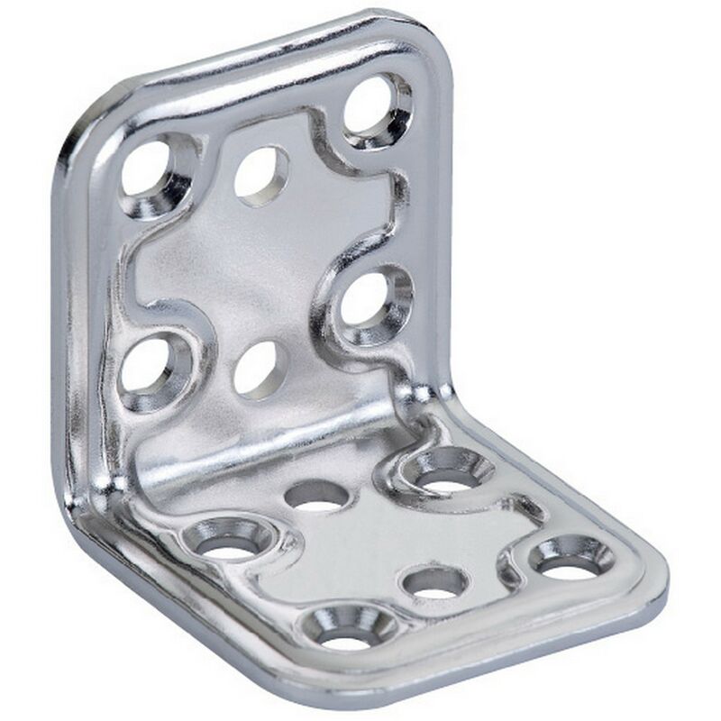 5pz Piastra Angolare Inox Art.746 40x40x40 Mm