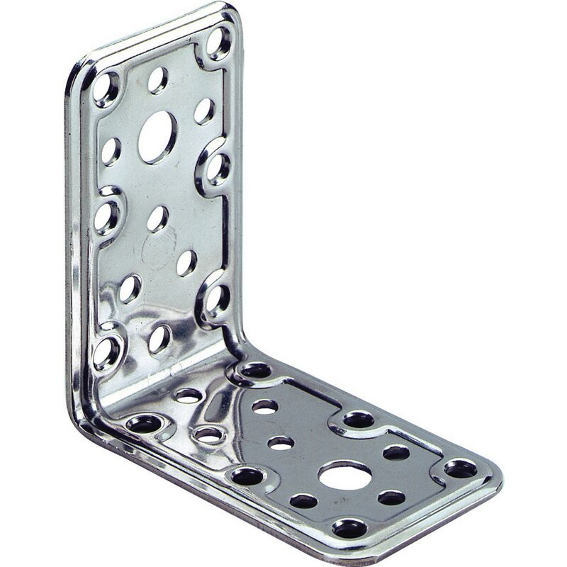 5pz Piastra Angolare Inox Art.771 50x80x80 Mm