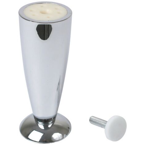 5PZ PIEDINO PER MOBILI REGOLABILE CONICO h.mm 120 - cromo