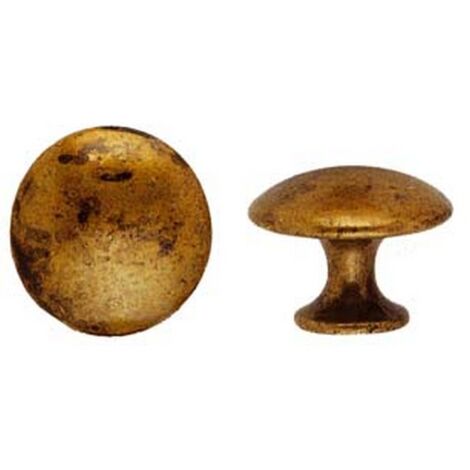5PZ POMOLI PER MOBILI MOD.24220 IN ZAMA OTTONE ANTICATO -  MM.30