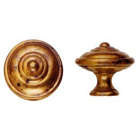5PZ POMOLI PER MOBILI MOD.24499 IN OTTONE ANTICATO -  MM. 25