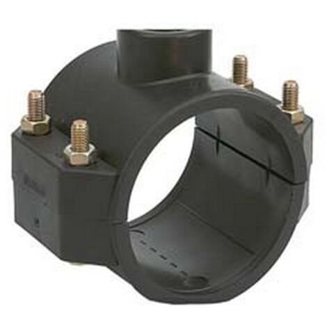 5PZ PRESA A STAFFA IN POLIPROPILENE CON 4 BULLONI - ø mm.63x F 1"