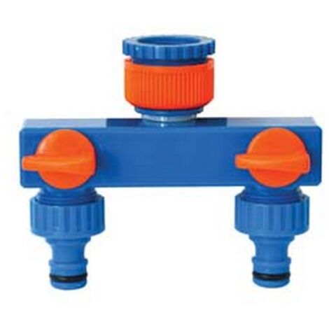 5PZ PRESA RUBINETTO 2 USCITE - cm.12,6x5,8x10,5 - peso gr.103