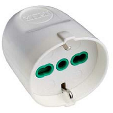 5PZ PRESA SCHUKO 2 POLI + TERRA BIPASSO 10/16A BIANCA - bianca 81050
