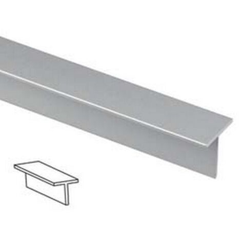 5PZ PROFILO A "T" IN ALLUMINIO ARGENTO MT.1 - mm.20x20
