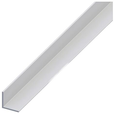 5PZ PROFILO ANGOLARE ALLUMINIO Argento Satinato mm. 20x20x1 mt. 1