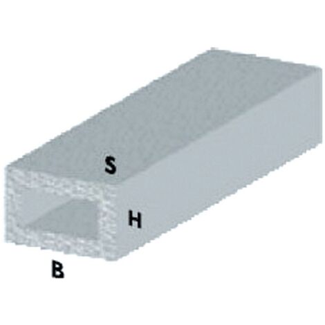 5PZ PROFILO ARGENTO H.200 cm  RETTANGOLARE 30X15X1 mm