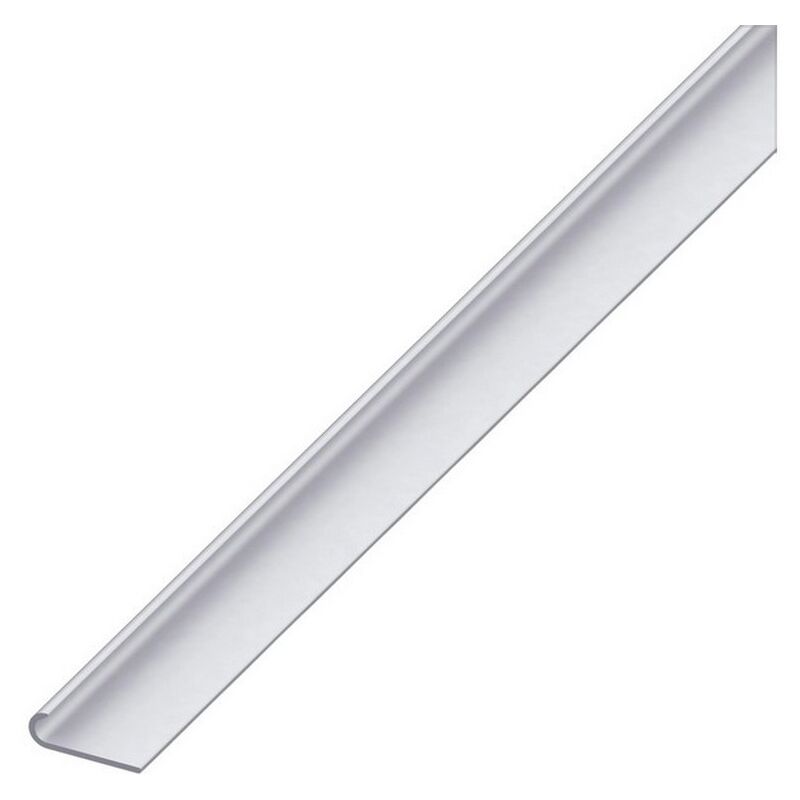 Image of Alfer - 5PZ profilo per bordi unghietta alluminio argento satinato mm. 18X5,8X1 mt. 1