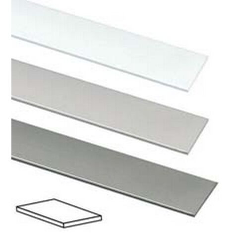 5PZ PROFILO PIATTO IN ALLUMINIO - mm.20 mt.2 argento