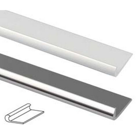 5PZ PROFILO UNGHIETTA IN ALLUMINIO  - mm.25 mt.2 argento
