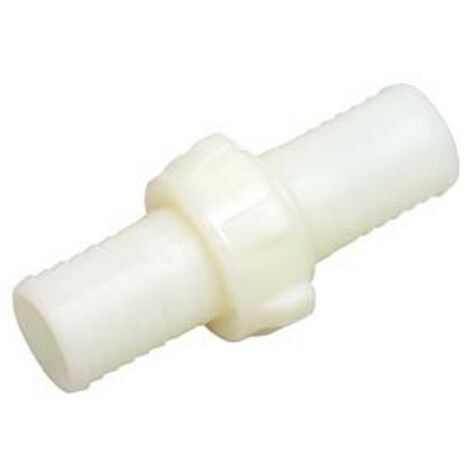 5PZ RACCORDO IN NYLON DRITTO PORTAGOMMA 3 PEZZI - ø mm.30x61h. filetto M 42x3