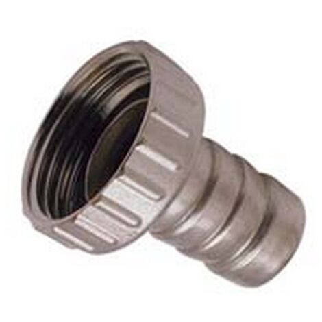 5PZ RACCORDO PORTAGOMMA OTTONE NICHELATO RUBINETTO ghiera 1"1/4 ottone