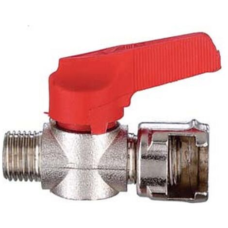 5PZ RUBINETTO LINEA FILETTATO MASCHIO DADO FRESATO attacco 3/8"M art.AIR 12