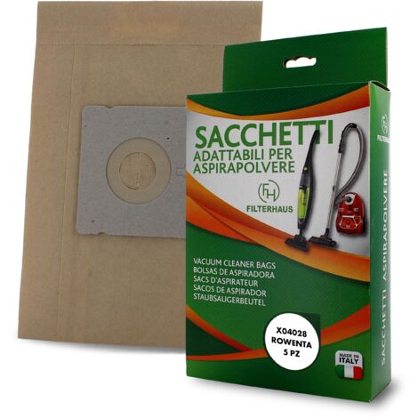 5PZ Sacchetti CARTA Rowenta COMPACTEO RO1717 VC20PE RO1755 RO1733 1800