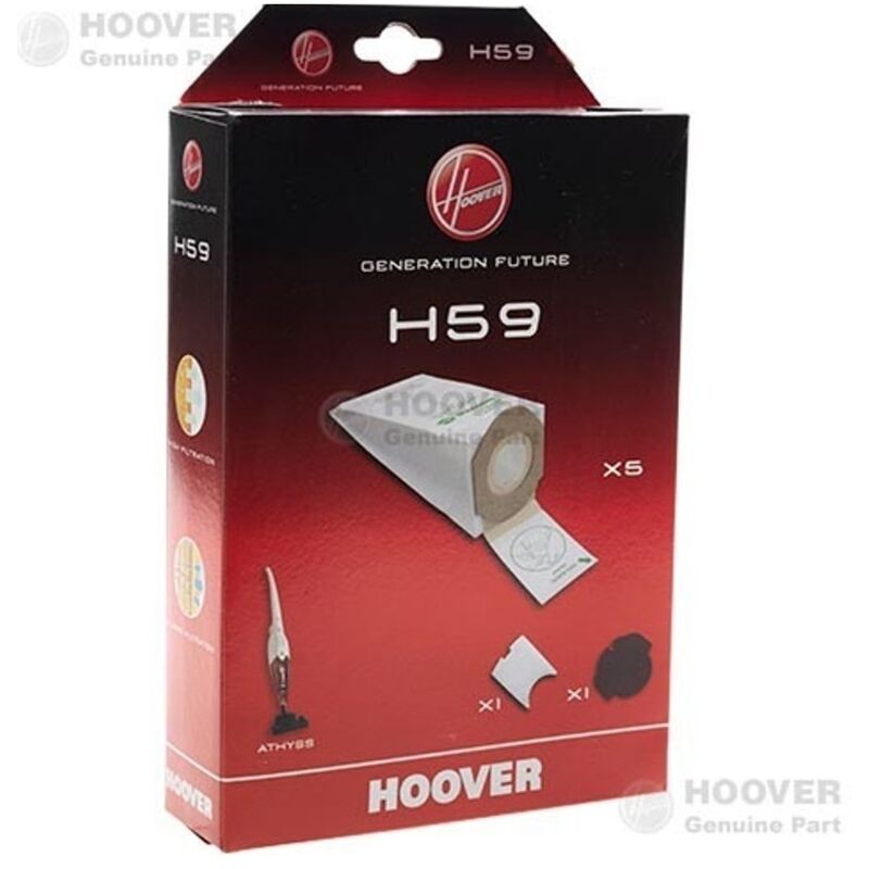 Image of Hoover - 5PZ sacchetti filtro scopa elettrica athyss - originali