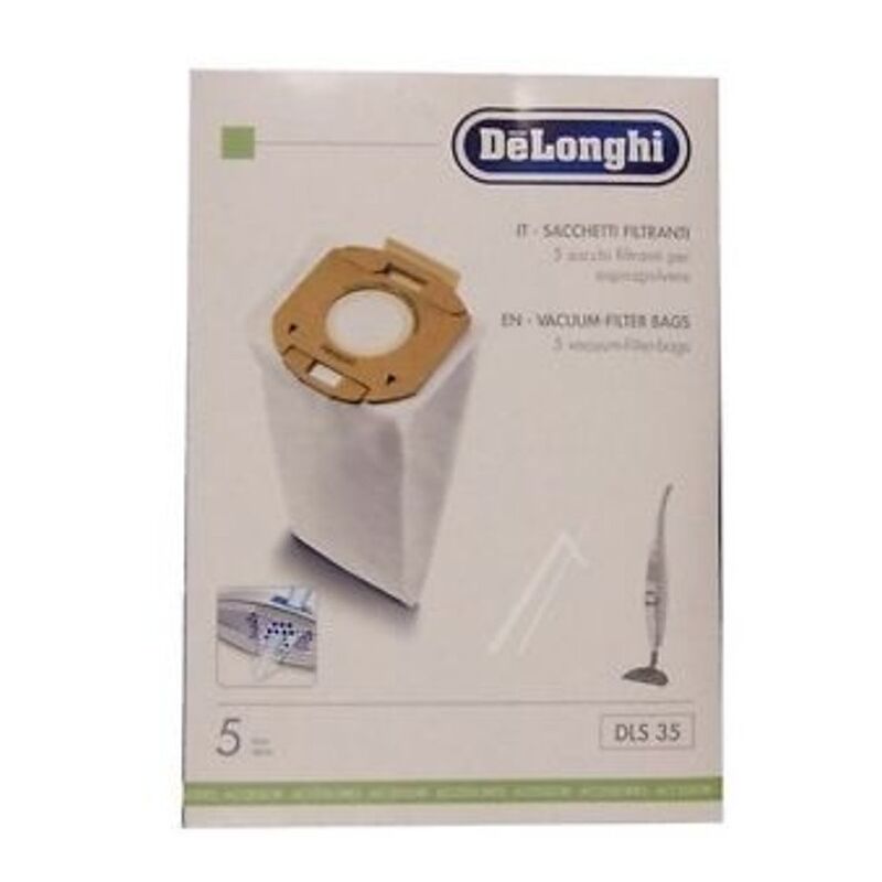 5pz. SACCHETTO ORIGiNALE (DLS) 5519210141 DE LONGHI DLS35 XLF XLC6050N Colombina