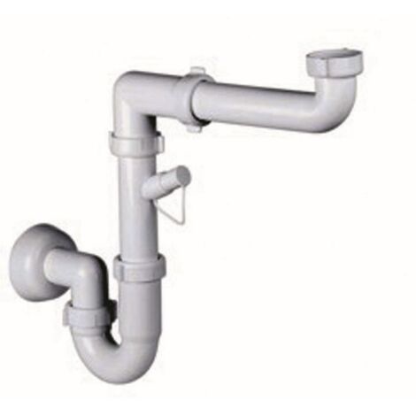 Sifone Scarico 2 Vie Senza Piletta Per Lavello In Acciaio Inox Doppio Attacco Lavastoviglie Lavatrice Modello Fiasca 1 1 2 X O40x230 Mm Bonomini - Foto 7