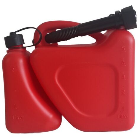 5PZ TANICA IN PLASTICA OMOLOGATA PER CARBURANTE DOPPIO USO lt. 2+5