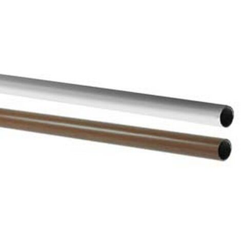 5PZ TUBO ARMADIO TONDO IN ACCIAIO PLASTIFICATO -  mm.18x mt.2 di altezza colore bianco