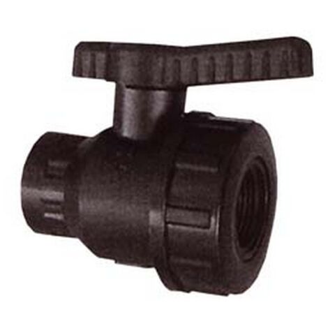 5PZ VALVOLA SFERA FILETTATA FEMMINA CON GHIERA IN POLIPROPILENE - FF 3/4"