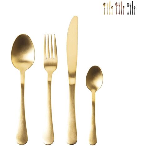 5TH AVENUE SET 24PZ POSATE ORO SATINATO